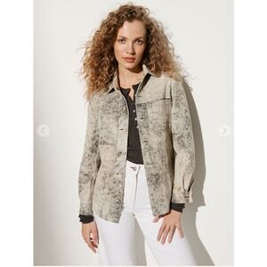 Overland Shiloh Reversible Suede Leather Shirt Jacket Women's Size 4